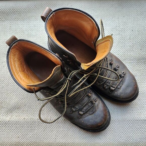 Herman Survivor Boots Size 8 Vibram Soles USA Made Distressed Vintage 1970s - Picture 4 of 13